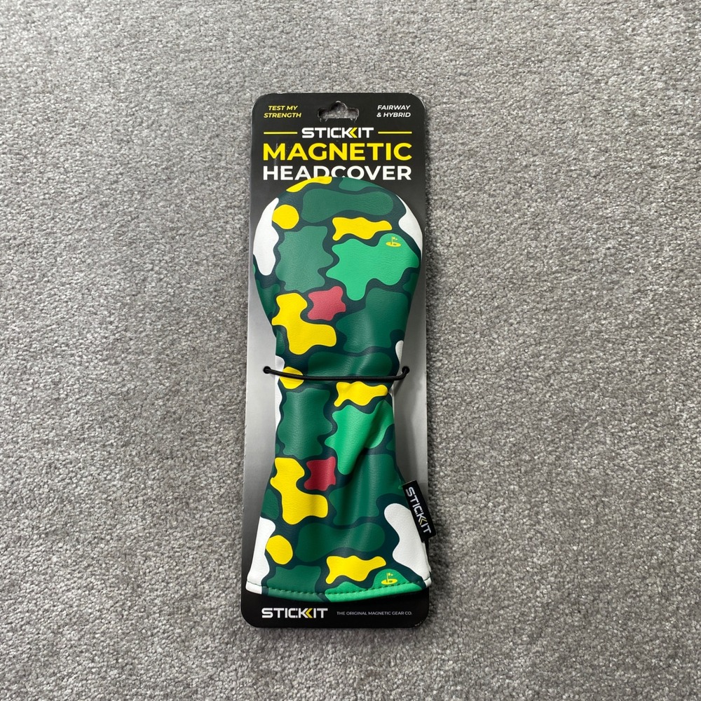 StickIt Magnetic Golf Headcover Fairway Hybrid OS Green Camo Synthetic Leather